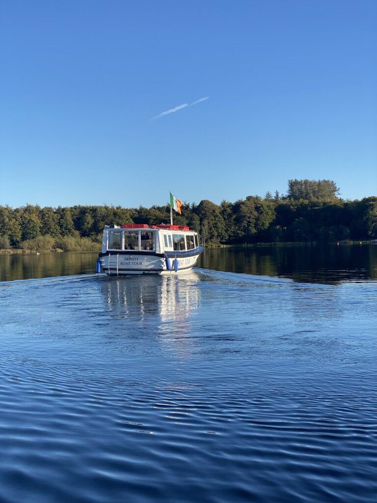 Tour boat on the lake Lough Key Boats