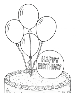 Lough Key Birthday balloons and cake transparent illustration