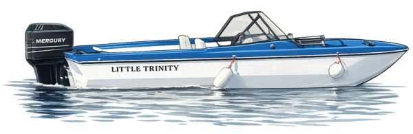 Speed Boat Lough Key Boats colour illustration