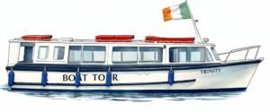 Trinity Boat on Lough Key Illustration