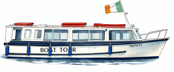 Trinity Boat on Lough Key Illustration