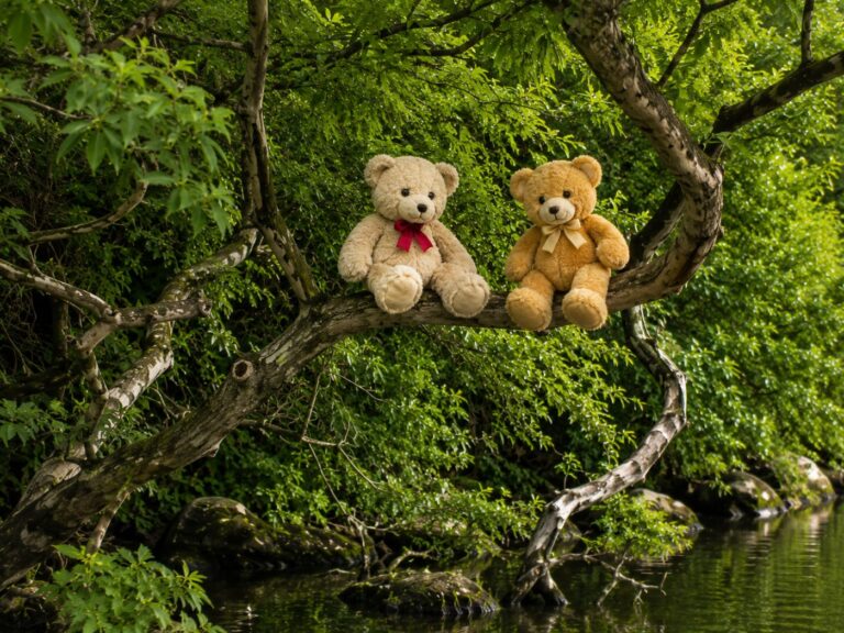 Teddy Bears in a tree, Lough Key, Ireland