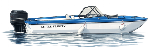 Speed Boat Lough Key Boats colour illustration
