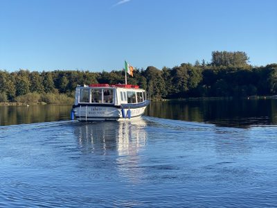 Tour boat on the lake Lough Key Boats