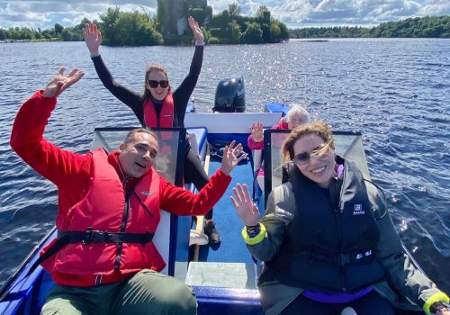Speed boat group, Lough Key